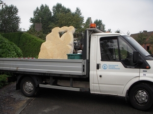 Transport beeld met vrachtwagen