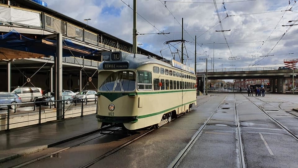 Er werd een rit gereden met de PCC 1022 naar Scheveningen, Moerwi