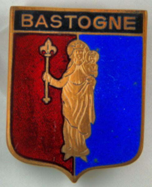 wapenschild Bastogne afgewerkt met email