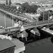 Leidschendam 12 juni 1963. De beweegbare spoorbrug over het Rijn 