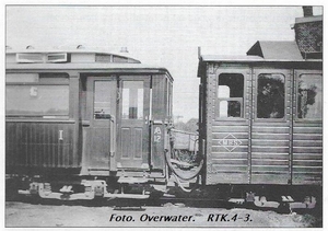 Een kortgekoppeld M.B.S. tramstel motorwagen D2 en stuurstandrijt