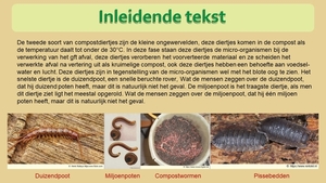 22  Compostdiertjes 2 Kleine ongewervelde Inleidende tekst