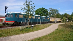 Blauwe Engel in Hengelo. De trein is goeddeels geschuurd en trein