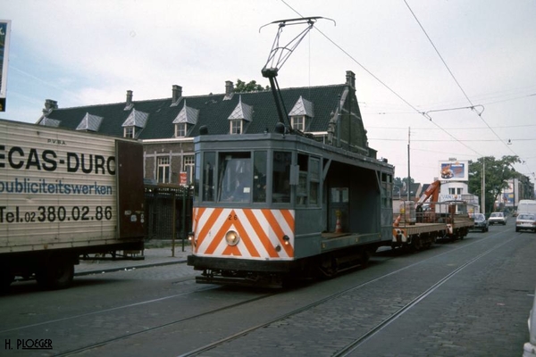 Werkwagens in Brussel. 23-05-1988-7