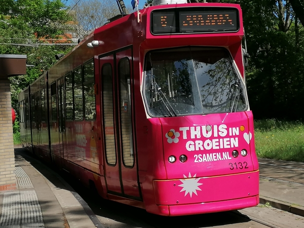 3132 met 2samen reclame op lijn 6 in Leidschendam-Noord.-2