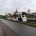 De 3130 met Mondriaan jasje op lijn 6 richting Leidschendam-Noord