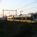 NS-HTM 6105 en 6102 op proefrit langs Utrecht Mereveldseweg, 6 fe