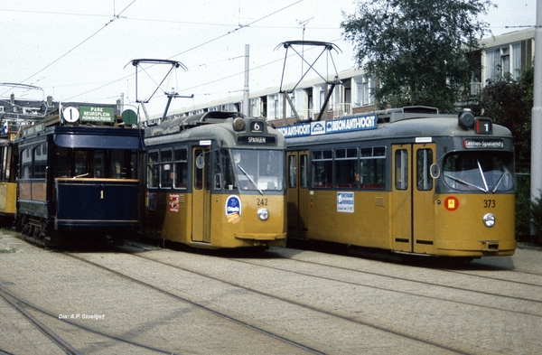 RETM 1 , RET 242 en RET 373 tijdens een open dag in Remise Kleiwe