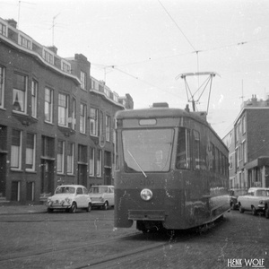 Slijpwagen 2203 (ex HTM) Hillegondastraat achterzijde Remise Hill