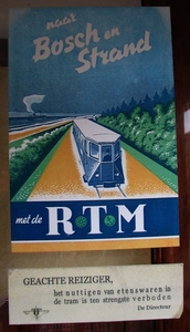 een affiche opgehangen in de tram...…..naar Bosch en Strand