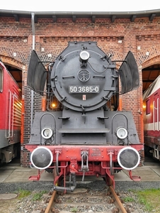 50 3685 (Krauss-Maffei 1940) in de Bw Wittenberge. 1.10.2019