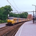 vertrekkende trein met voorop Plan T 528 te Sittard; 29-05-2010
