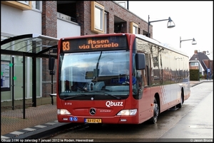 Qbuzz 3196 - Roden, Heerestraat 07-01-2012