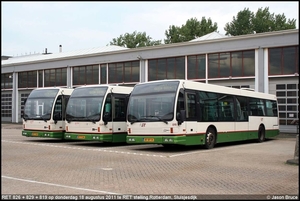 RET_826_+_829_+_819_-_RET_stalling_Rotterdam,_Sluisjesdijk