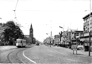 61 op de Bredabaan in Merksem richting Schoten