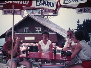 Terras Mainau aan de Bodensee 1970