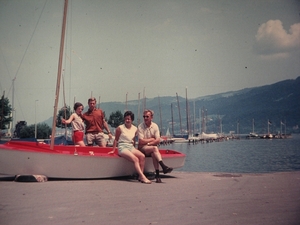 Vreemde boot en foto aan de  Bodensee 1970