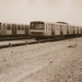 Tijdelijke remise Diemen. Testfase metro 1974 G.V.B.