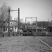 A 604-603+B12 rijdt in Katwijk aan den Rijn de brug op, komend va