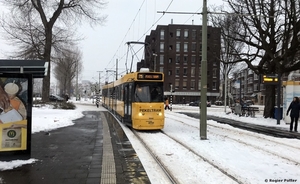 Winters tafereel aan de Conradkade    (8 februari 2021)