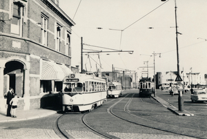 PCC's (1140 en 1114) uitrukkend vanuit de Remise Scheveningen Har