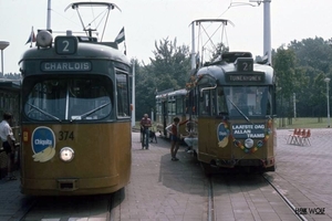 374 In Rotterdam Zuid wordt afscheid genomen van de Allan trams