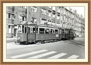 Meer lijn 16 415+789 in De Lairessestraat op 23.3.1958.