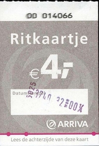 Arriva Ritkaartje 4.00 Euro