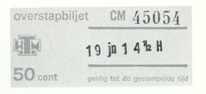 Overstapje ƒ 0,50 CENT