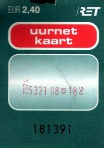 RET Uurnetkaartje ƒ 2,40