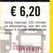 U-OV Reiskaart € 6.20
