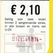 Winkelkaartje € 2.10