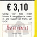 Winkelkaartje € 3.10