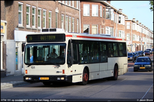 HTM 191 - Den Haag, Zuiderparklaan