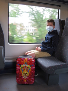 01) Op de trein naar Halle op 16 aug. '21