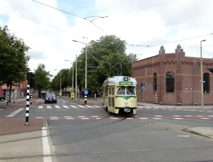 1210 verlaat remise Frans Halsstraat, voor een rondrit tijdens de