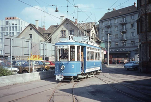2 De oude tram te Zürich Zwitserland