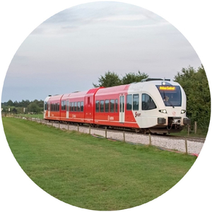 Arriva nieuw opgeleverde spoor ter hoogte van Varsseveld