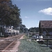 1959. De Blauwe Tram op de Veursestraatweg tussen Voorschoten en 