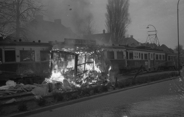 1959. Ongeluk Baluwe Tram 22 januari. Botsing met een vrachtwagen