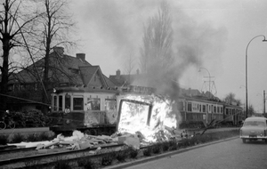 1959. Ongeluk Baluwe Tram 22 januari. Botsing met een vrachtwagen