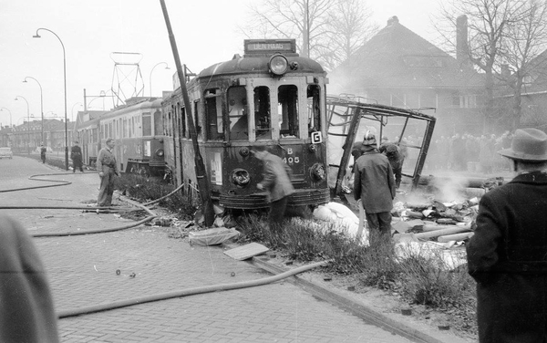 1959. Ongeluk Baluwe Tram 22 januari. Botsing met een vrachtwagen