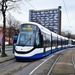 De nog nummerloze 3028 gevolgd door de 3027 op het Surinameplein.