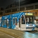 GVB 2099 voor het Centraal Station in Amsterdam. De tram doet die