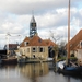 Centrum Hindeloopen,zicht op het Sluiswachtershuis,foto Maart 202