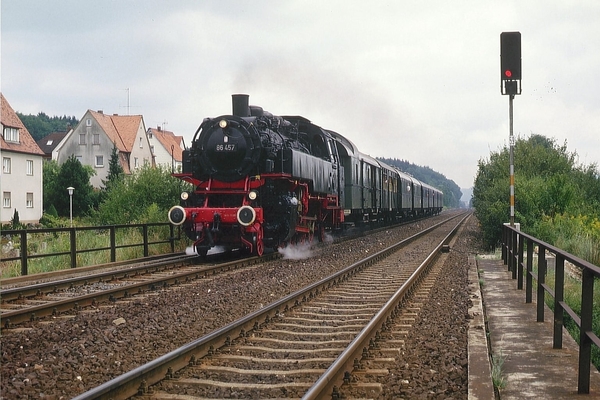 Reichenschwand op 457 18.08.1985-86 stoomt zo snel als het kan me