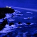 vuurtoren-zee-oceaan-blauwe-achtergrond
