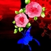 geschilderde-bloemen-roos-roze-achtergrond