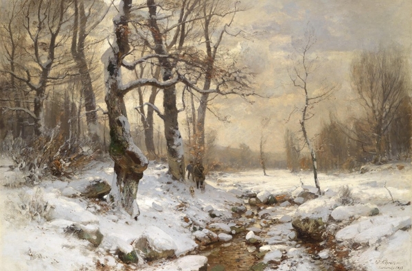 wilhelm_schra_ter_ja_ger_im_winterwald_1893