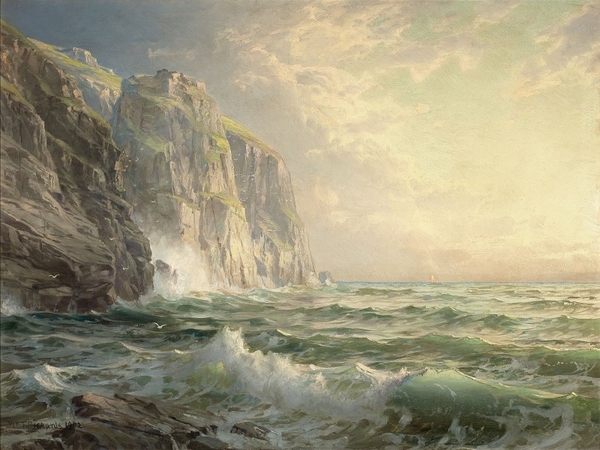 rocky_cliff_with_stormy_sea_cornwall-william_trost_richards-1902